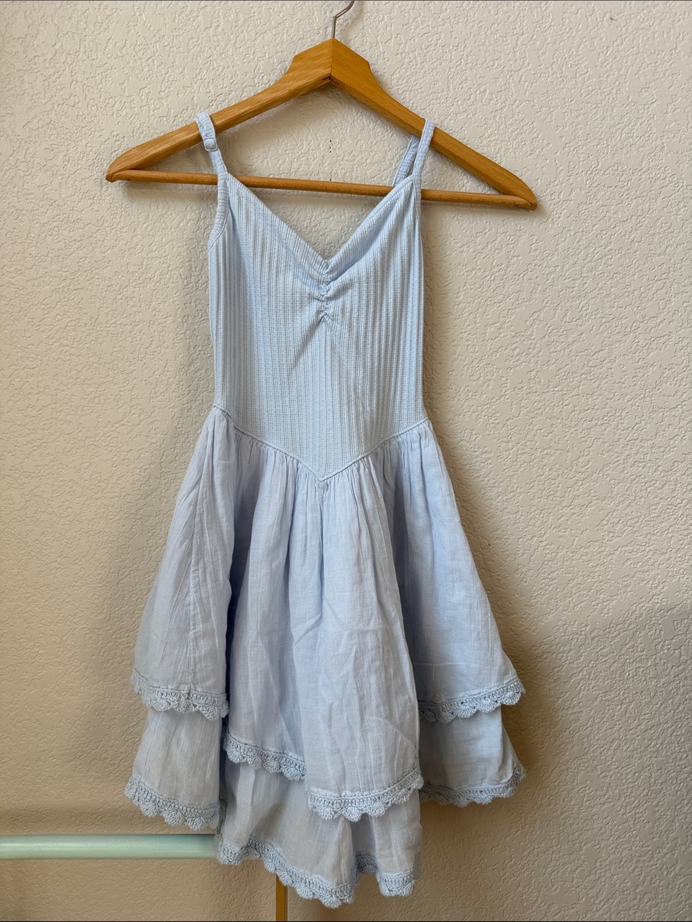 Aerie Endless Memories Dress Eyelet Blue Womens size XXSmall - Picture 4 of 12